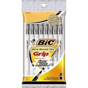 Pen Bic Round Stic Grip 8 Pack (SKU 1004497145)