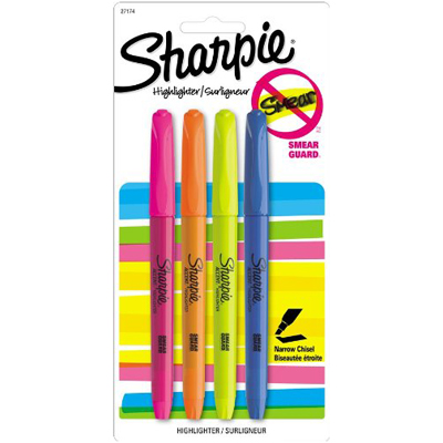 Highlighter Sharpie 4 Pack