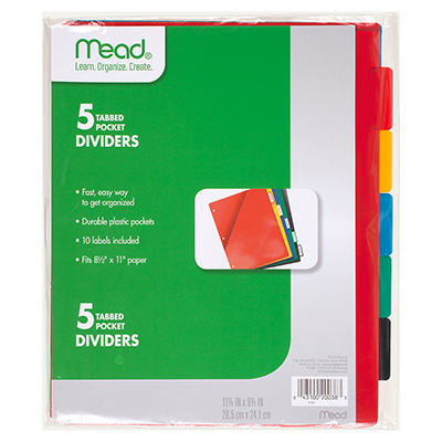 Dividers- Mead 5 Tab