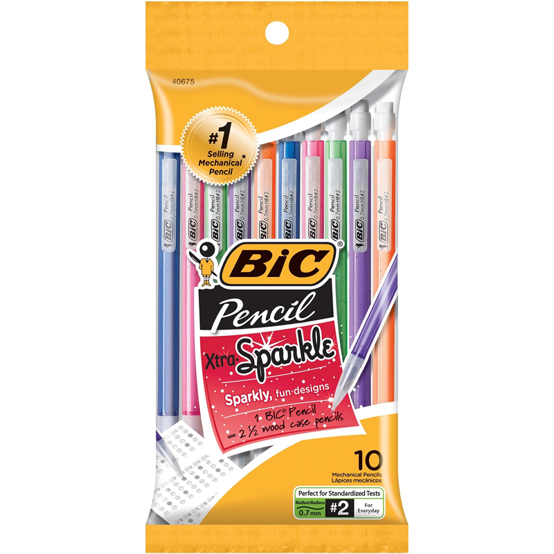 Pencil Bic Mechanical Sparkle 10 Pack (SKU 1050664645)