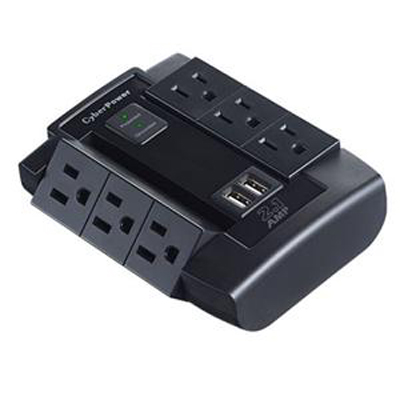 Cyberpower 6 Outlet Surge Protector W/Usb (SKU 1053997235)