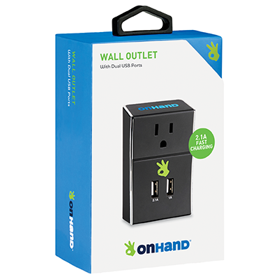 Onhand Wall Outlet With Dual USB