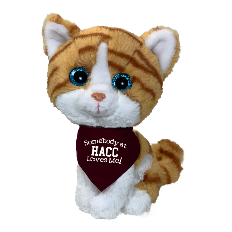 Glitter Cat With 'Somebody At HACC Loves Me' Bandana (SKU 167314005000039)