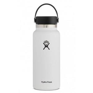 HYDRO FLASK WATER BOTTLE WIDE MOUTH FLEX CAP -  white