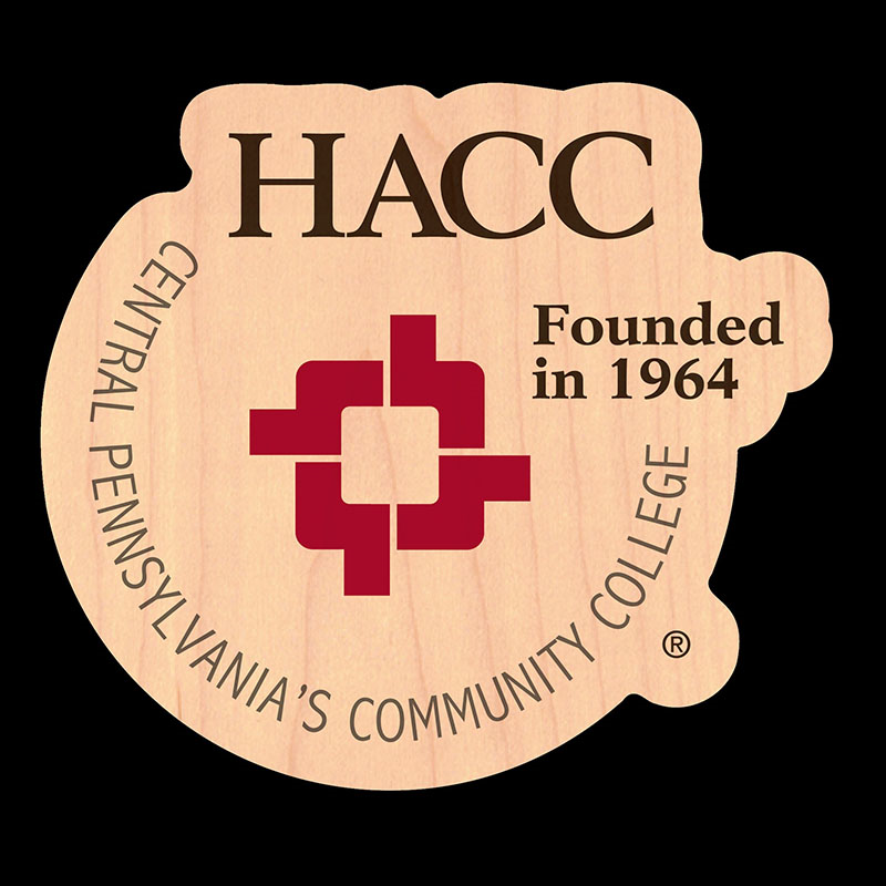HACC Logo Wooden Decal