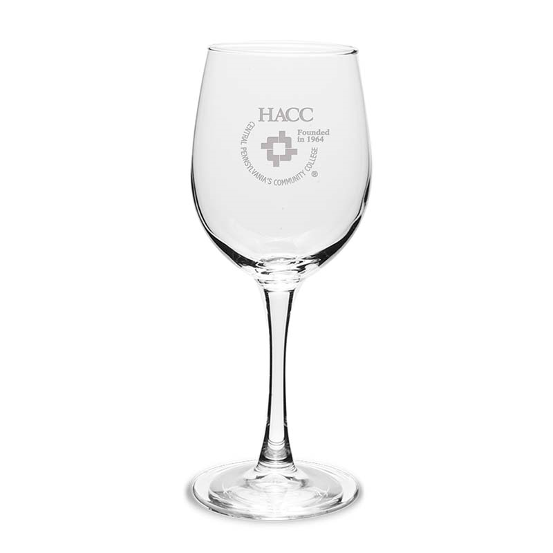 HACC Logo Wine Glass