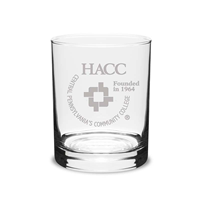 HACC Logo Double Old Fashion Glass