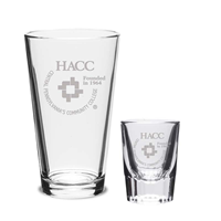 HACC Logo Pint Glass & Shot Glass Combo Gift Tube