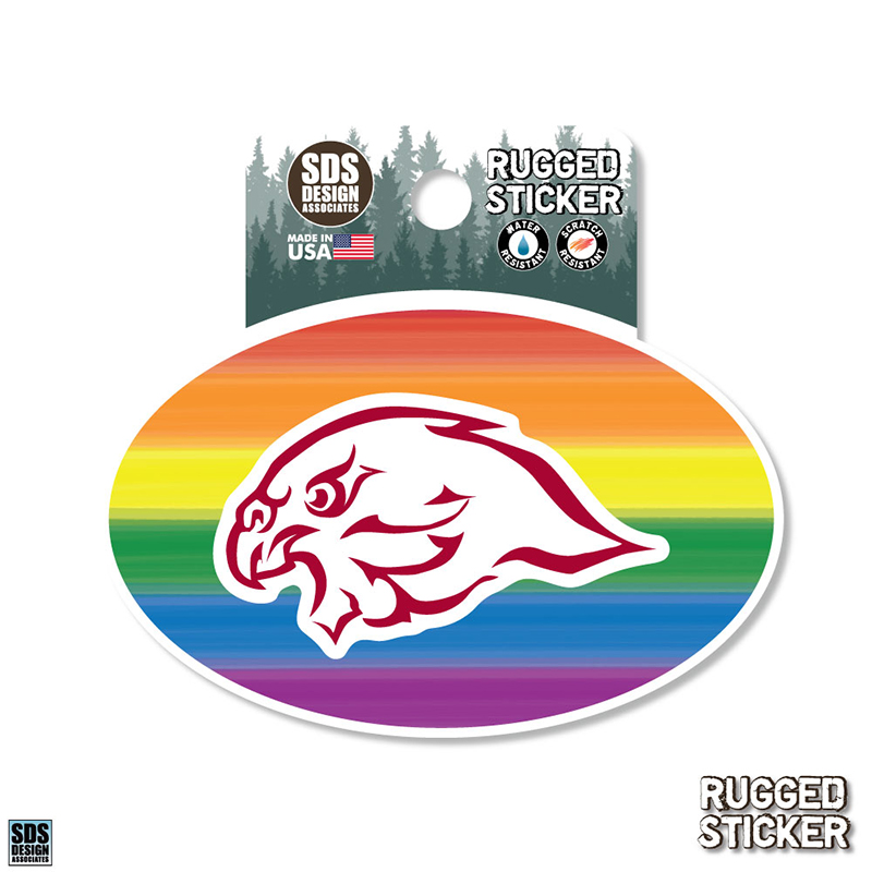 HACC Hawkhead Rainbow Oval Rugged Decal (SKU 167991655000093)