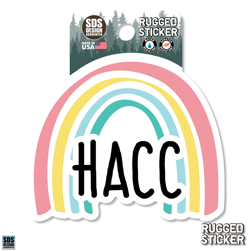 HACC Pastel Rainbow Arch Rugged Decal