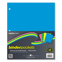 Binder Pocket Enviroshades Neon 12 Pack