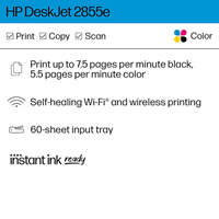 HP DESKJET 2855E ALL IN ONE PRINTER -  2