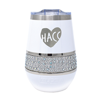 HACC HEART HOLLYWOOD STAINLESS STEEL WINE TUMBLER -  white