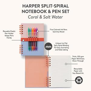 Image of HARPER NOTEBOOK & PEN SET - 2 (SKU: 168870085000122) Image of HARPER NOTEBOOK & PEN SET - 2