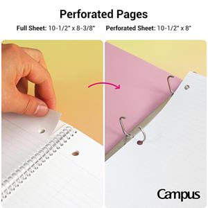 CAMPUS COLLEGE RULED SPIRAL NOTEBOOK 3 PACK - 5 (SKU: 169019335000125) CAMPUS COLLEGE RULED SPIRAL NOTEBOOK 3 PACK - 5