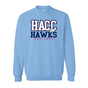 HACC Hawks Hawkhead (Small) Est 1964 Crewneck - main view