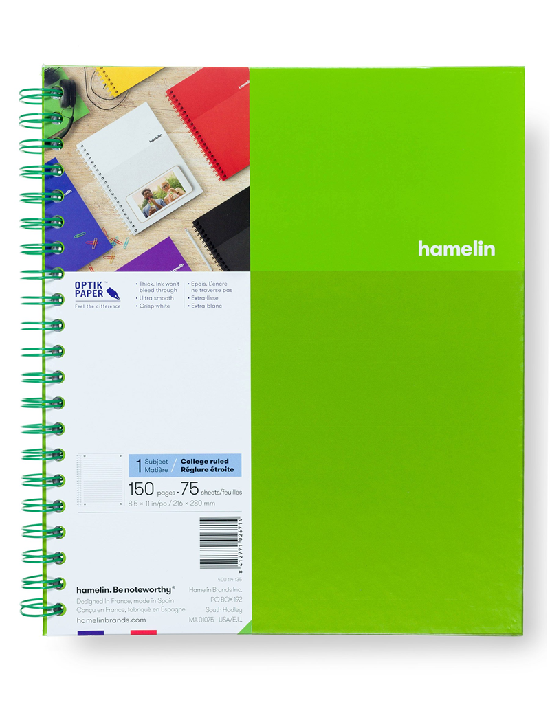 NOTEBOOK HAMELIN SMART 8.5"x11" NOTEBOOK (SKU 1675009844)